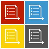 Document icon on square buttons - Square Series N5