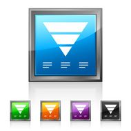 Pyramid icon on square buttons - Squared Series N7