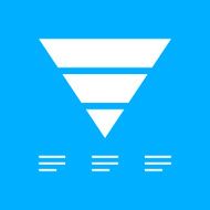 Pyramid icon on a blue background - Smooth Series N7