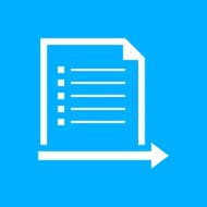 Document icon on a blue background - Smooth Series N5