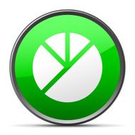 Pie Chart icon on a round button - Slender Series N3