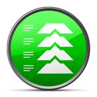 Flowchart icon on a round button - Slender Series N7