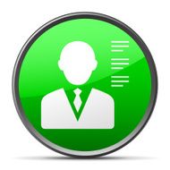 Businessman icon on a round button - Slender Series N10