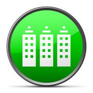 Office Building icon on a round button - Slender Series