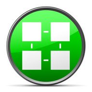Flowchart icon on a round button - Slender Series N8