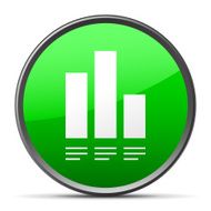 Bar Graph icon on a round button - Slender Series N14