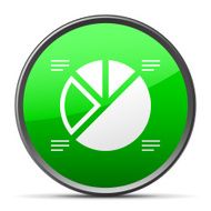 Pie Chart icon on a round button - Slender Series N4