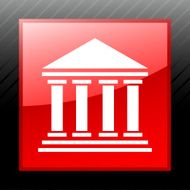 Bank icon on a square button - Sleek Series N5