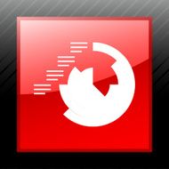Coxcomb Chart icon on a square button - Sleek Series N3