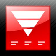 Pyramid icon on a square button - Sleek Series N7