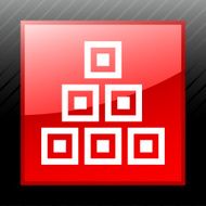 Logistics icon on a square button - Sleek Series N6