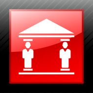 Bank icon on a square button - Sleek Series N6