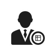 Businessman icon on a white background - Single Series N9