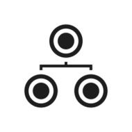 Organization Chart icon on a white background - Single Series N3