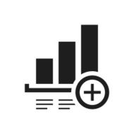 Bar Graph icon on a white background - Single Series N13