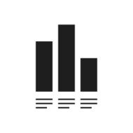 Bar Graph icon on a white background - Single Series N14