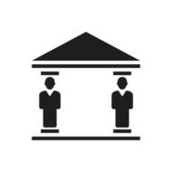 Bank icon on a white background - Single Series N6