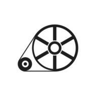 Flywheel icon on a white background - Single Series