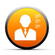 Businessman icon on a round button - Simple Series N10