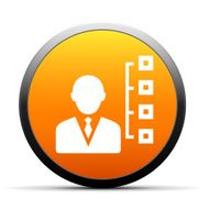 Businessman icon on a round button - Simple Series N11