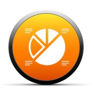 Pie Chart icon on a round button - Simple Series N4