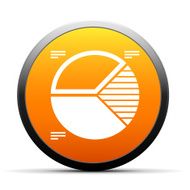 Pie Chart icon on a round button - Simple Series N5