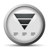 Pyramid icon on a silver button - Silver Series N7