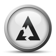 Chevron Chart icon on a silver button - Silver Series N7