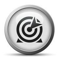 Target icon on a silver button - Silver Series N5