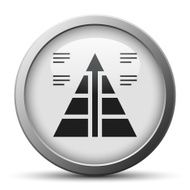 Pyramid icon on a silver button - Silver Series N8