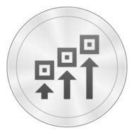 Logistics icon on a round button - Sharp Series N5