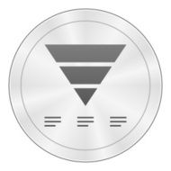 Pyramid icon on a round button - Sharp Series N7