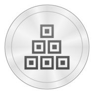 Logistics icon on a round button - Sharp Series N6
