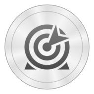 Target icon on a round button - Sharp Series N5