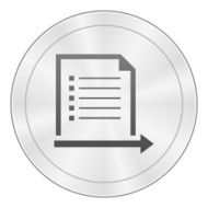 Document icon on a round button - Sharp Series N5