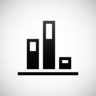 Bar Graph icon on a white background - Shade Series N12