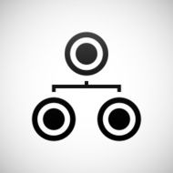 Organization Chart icon on a white background - Shade Series N3