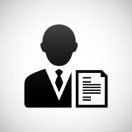 Businessman icon on a white background - Shade Series N13