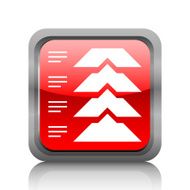 Flowchart icon on a square button - RubyRed Series N7