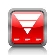 Pyramid icon on a square button - RubyRed Series N7
