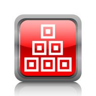 Logistics icon on a square button - RubyRed Series N6