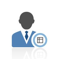 Businessman icon on a white background - Royal Series N8