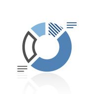 Donut Chart icon on a white background - Royal Series N3