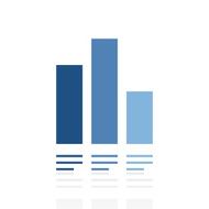 Bar Graph icon on a white background - Royal Series N14