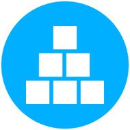 Logistics icon on a round button - Round Series N4