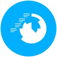 Coxcomb Chart icon on a round button - Round Series N3