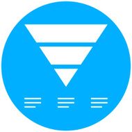 Pyramid icon on a round button - Round Series N7