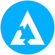 Chevron Chart icon on a round button - Round Series N7