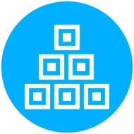 Logistics icon on a round button - Round Series N6