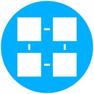 Flowchart icon on a round button - Round Series N8